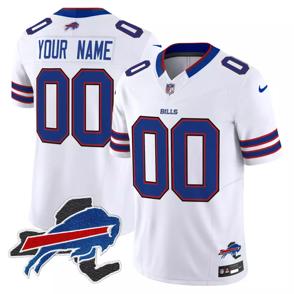 white youth buffalo bills new york patch vapor limited custom jersey all stitched