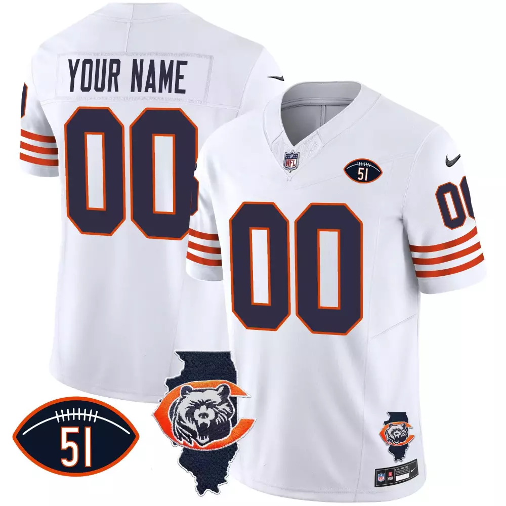 white youth chicago bears throwback game custom jersey all stitched