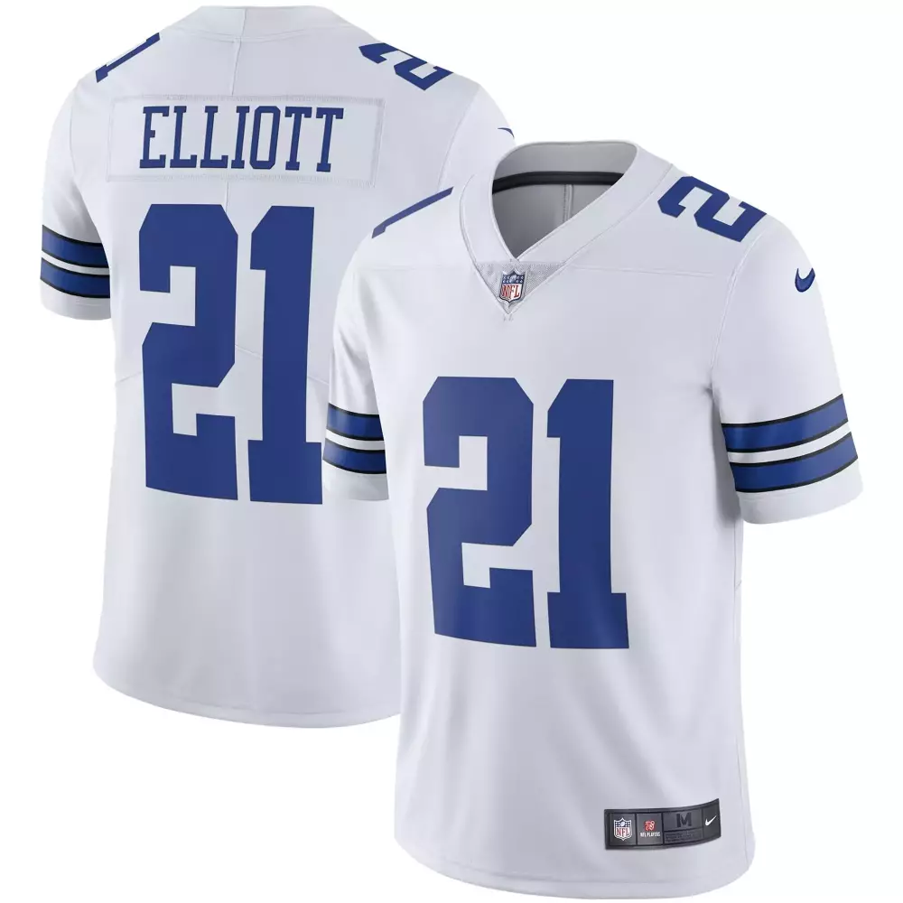 Ezekiel Elliott Dallas Cowboys White Youth Jersey | Stitched Custom | Fan Gear for Men, Women & Youth
