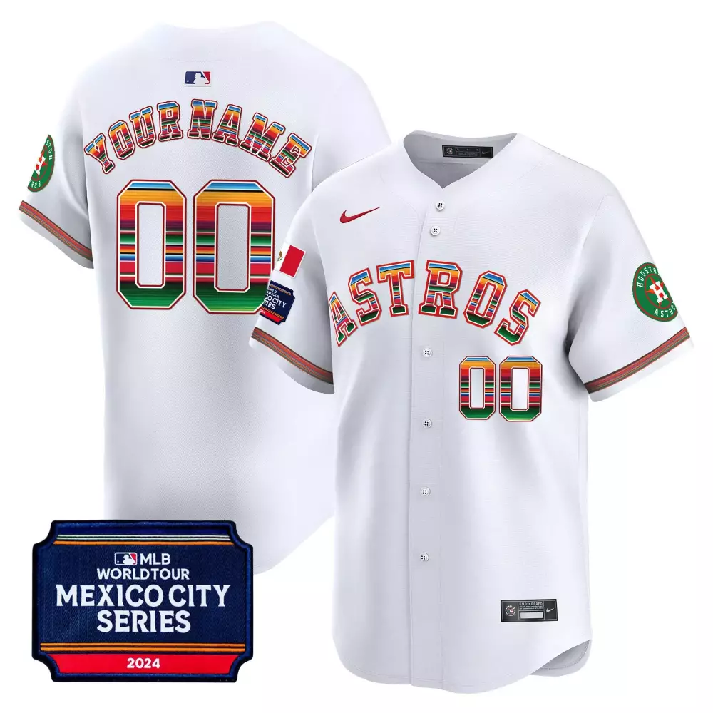 white youth houston astros 2024 fourth of july vapor premier limited custom jersey v2 all stitched