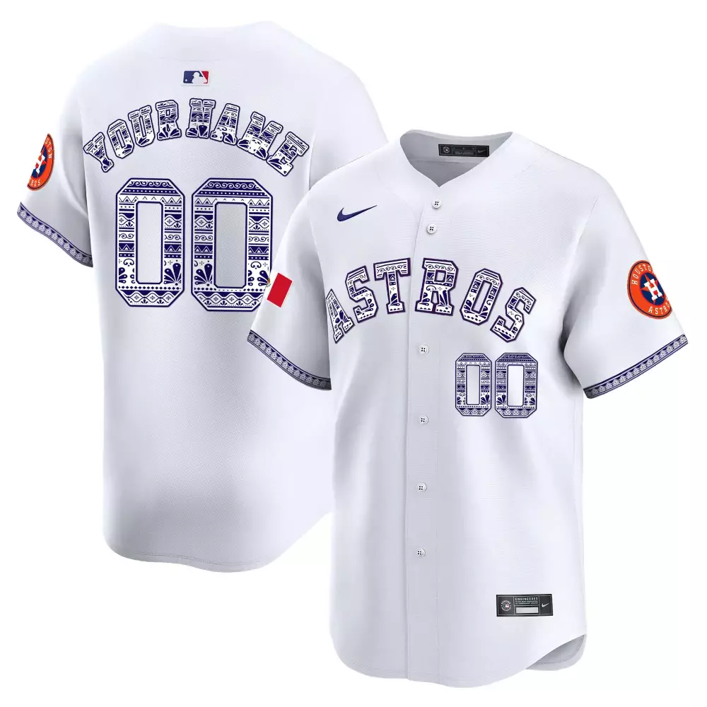 white youth houston astros mexico traditional style vapor premier limited custom jersey all stitched