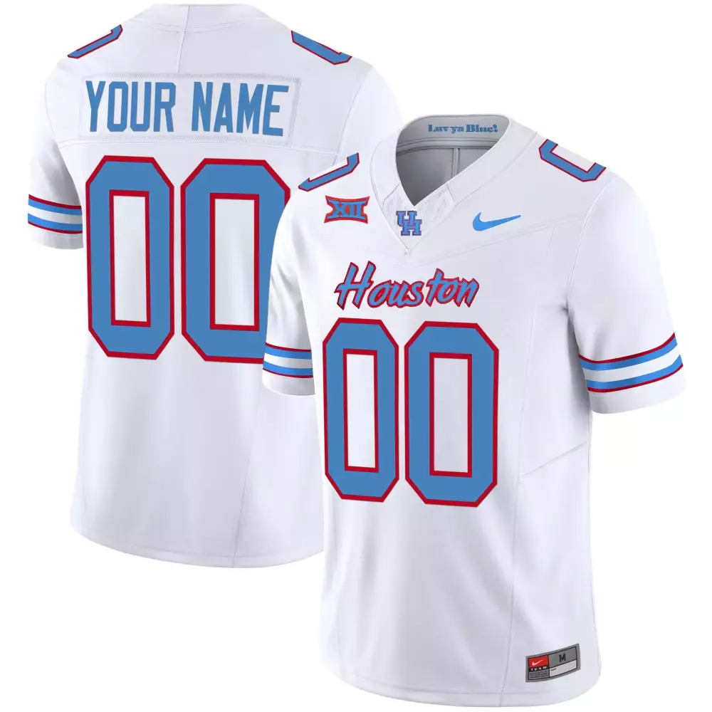 white women houston cougars 2023 oilers inspired vapor custom jersey v4 all stitched