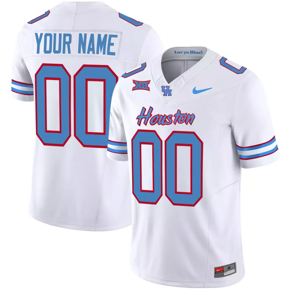white women houston cougars 2023 oilers inspired vapor custom jersey v4 all stitched