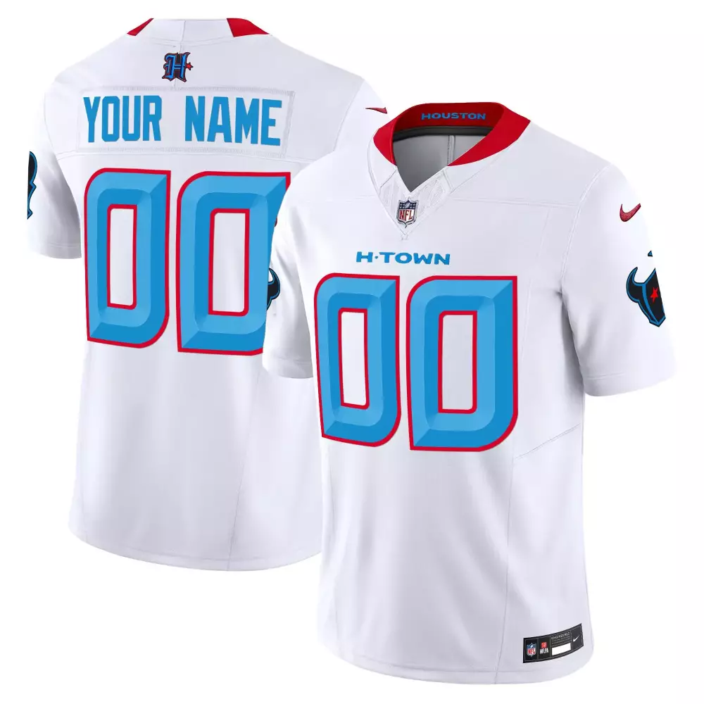 white youth houston texans 2024 texas patch vapor limited custom jersey all stitched