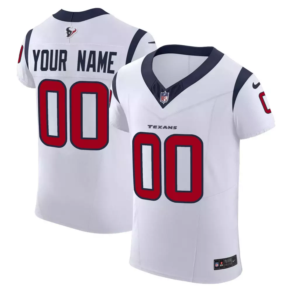 white youth houston texans hand sign throwing up the h vapor custom jersey all stitched