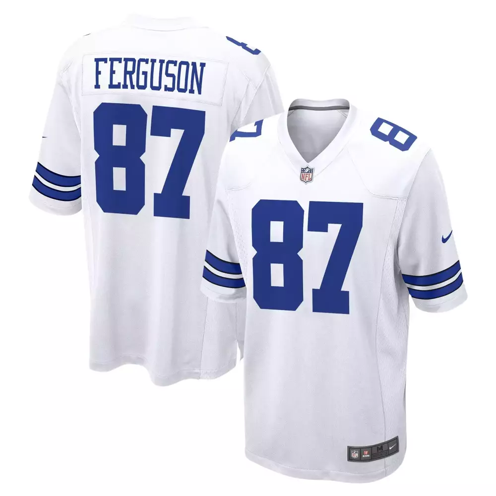Jake Ferguson Dallas Cowboys White Youth Jersey | Stitched Custom | Fan Gear for Men, Women & Youth