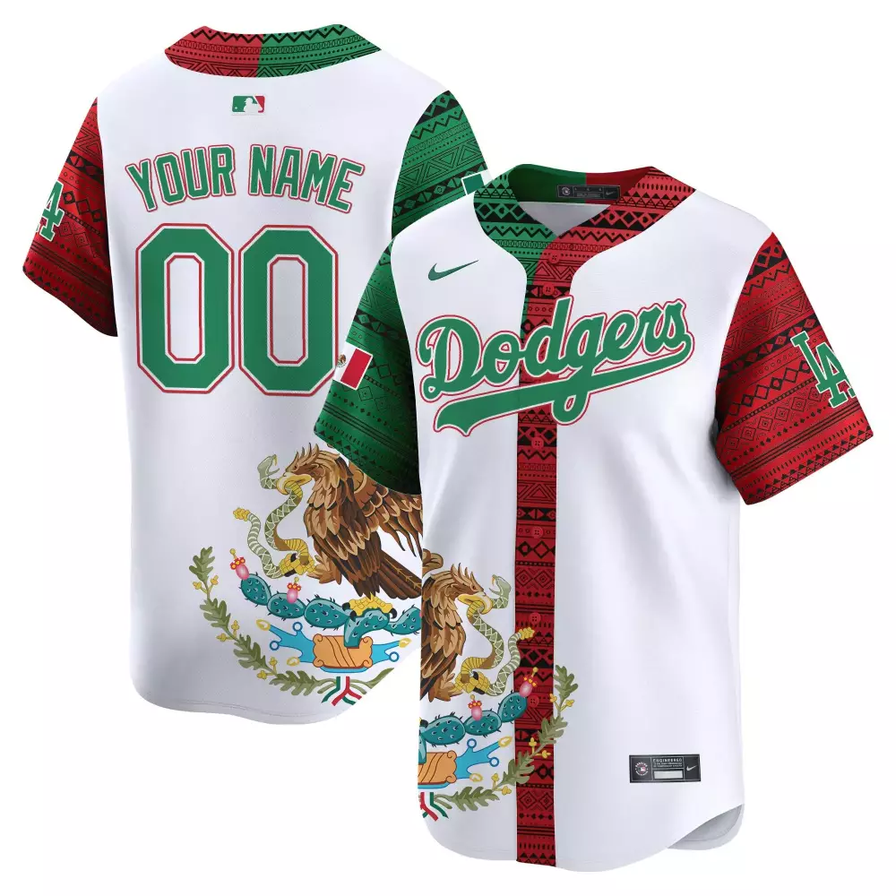 Los Angeles Dodgers Aztec Mexico Vapor Limited Jersey V2 | Custom Printed Design | For Men, Women & Youth