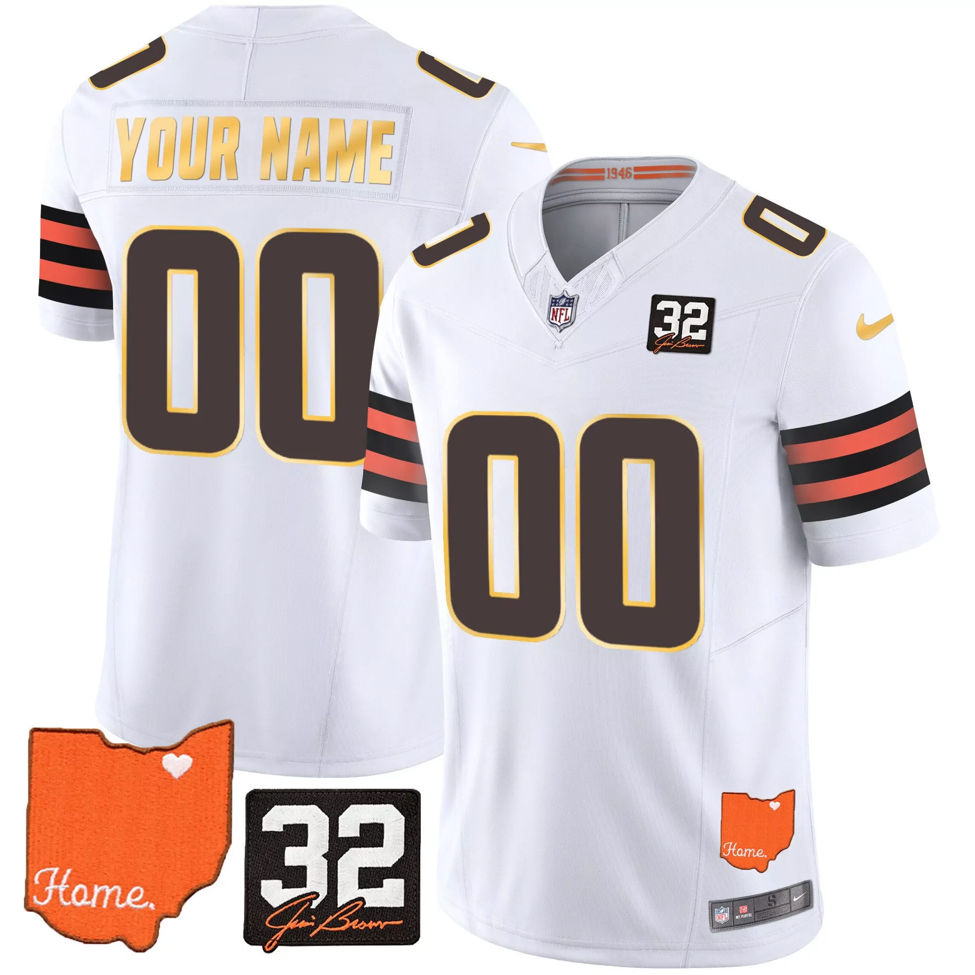 white youth joe flacco cleveland browns vapor jersey all stitched