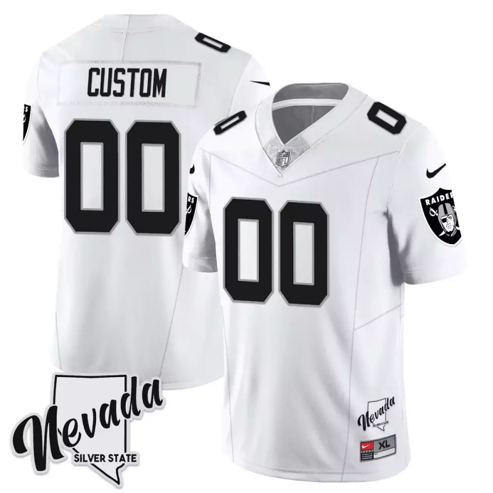 2023 Las Vegas Raiders Nevada Silver State Patch Vapor Custom Jersey | Stitched | Fan Gear for Youth