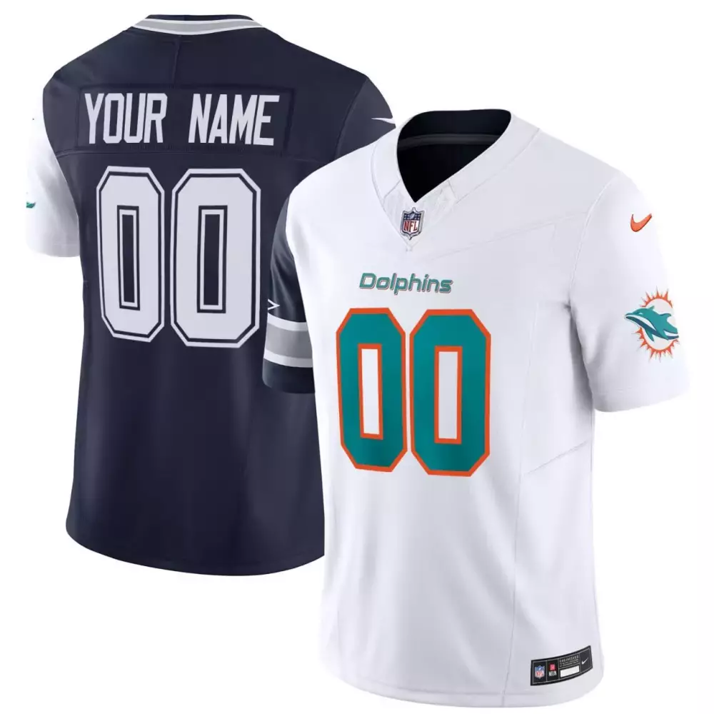 white youth miami dolphins miami vice vapor limited custom jersey v3 all stitched