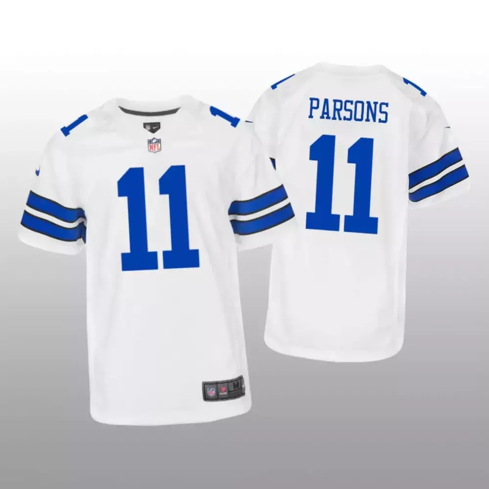 Micah Parsons Dallas Cowboys White Gold Trim Vapor Gold Jersey V2 | All Stitched Fan Gear | For Men, Women & Youth