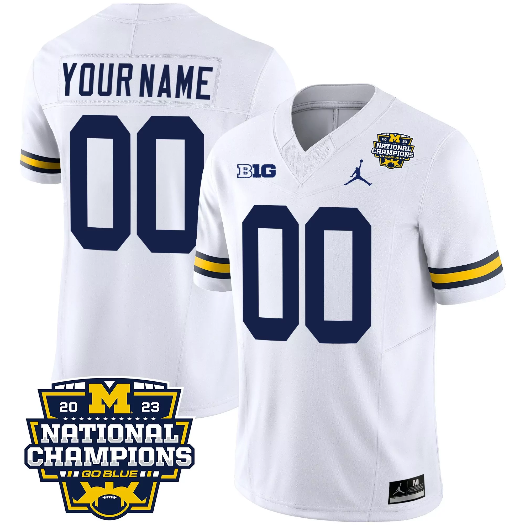 white youth michigan wolverines 1000 wins rose bowl patch special custom jersey all stitched