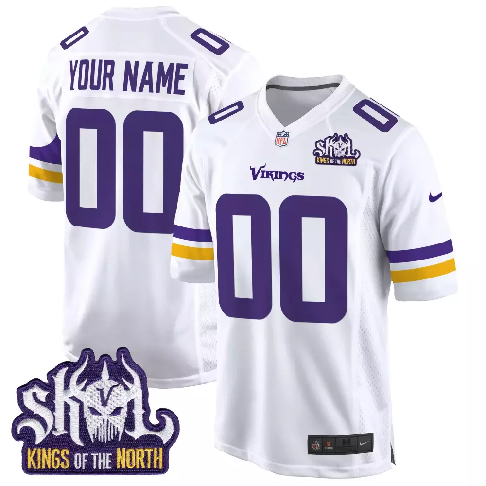 white youth minnesota vikings honor bud grant minnesota map patch limited custom jersey all stitched