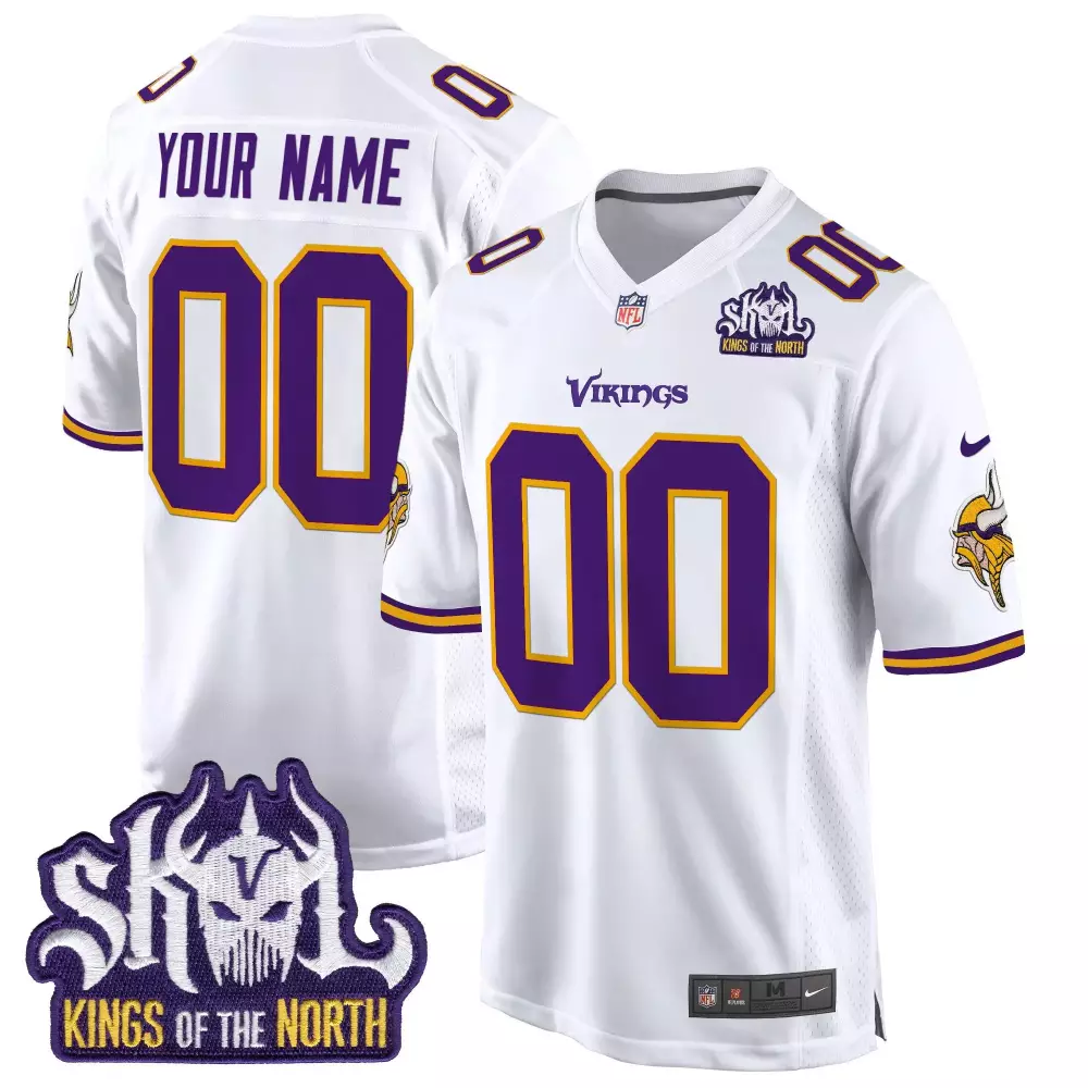 white youth minnesota vikings honor bud grant minnesota map patch limited custom jersey all stitched