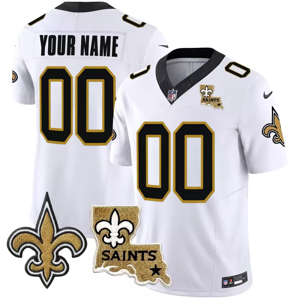 white youth new orleans saints 1987 legacy vapor custom jersey v2 all stitched
