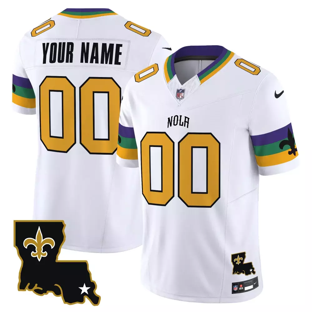 white youth new orleans saints 1987 legacy vapor custom jersey v2 all stitched