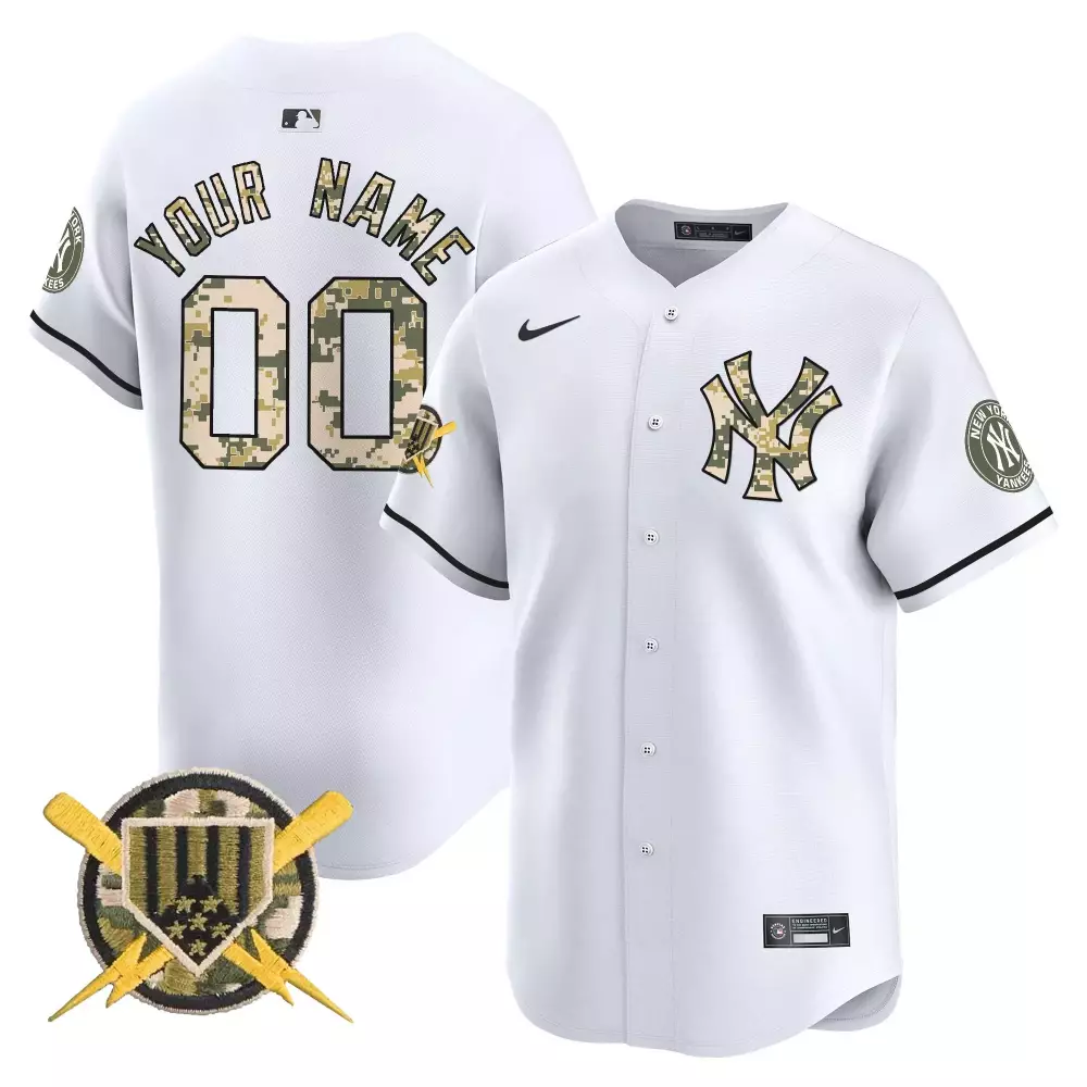 white youth new york yankees armed forces day vapor premier limited custom jersey all stitched