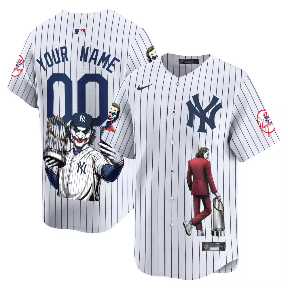 white youth new york yankees joker vapor premier limited custom jersey printed