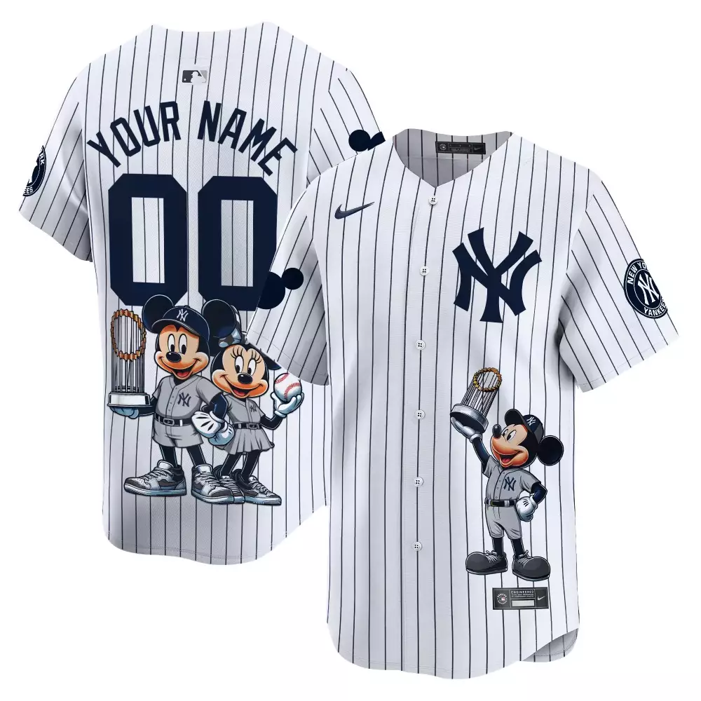 white youth new york yankees mickey vapor premier limited custom jersey printed