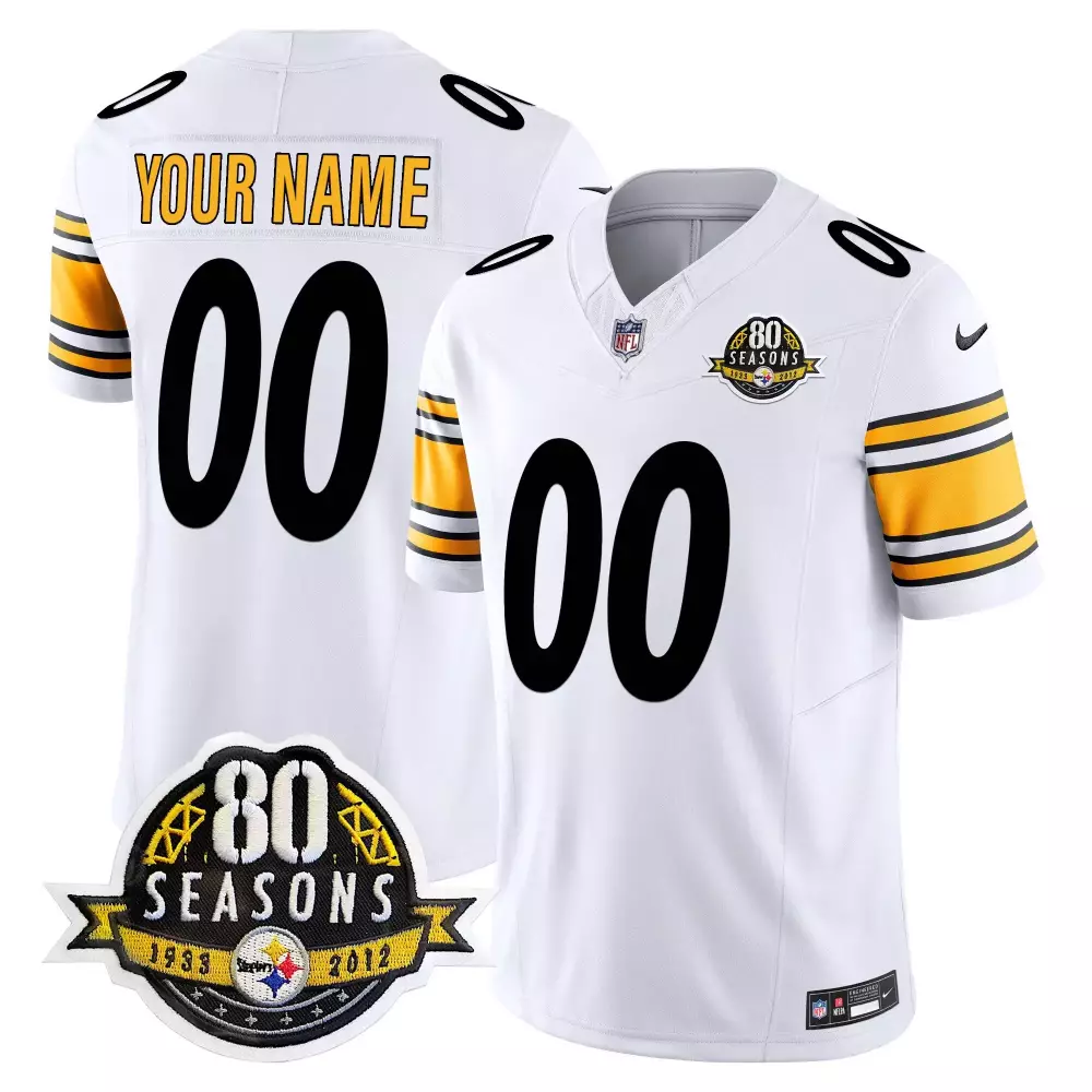 white youth pittsburgh steelers 50th anniversary of super bowl ix patch vapor limited custom jersey v2 all stitched