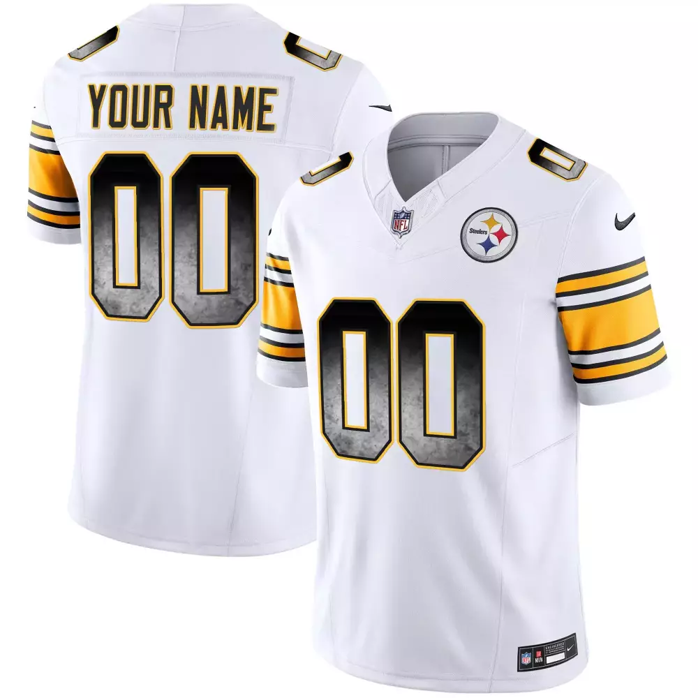 white youth pittsburgh steelers arch smoke home patch vapor custom jersey all stitched