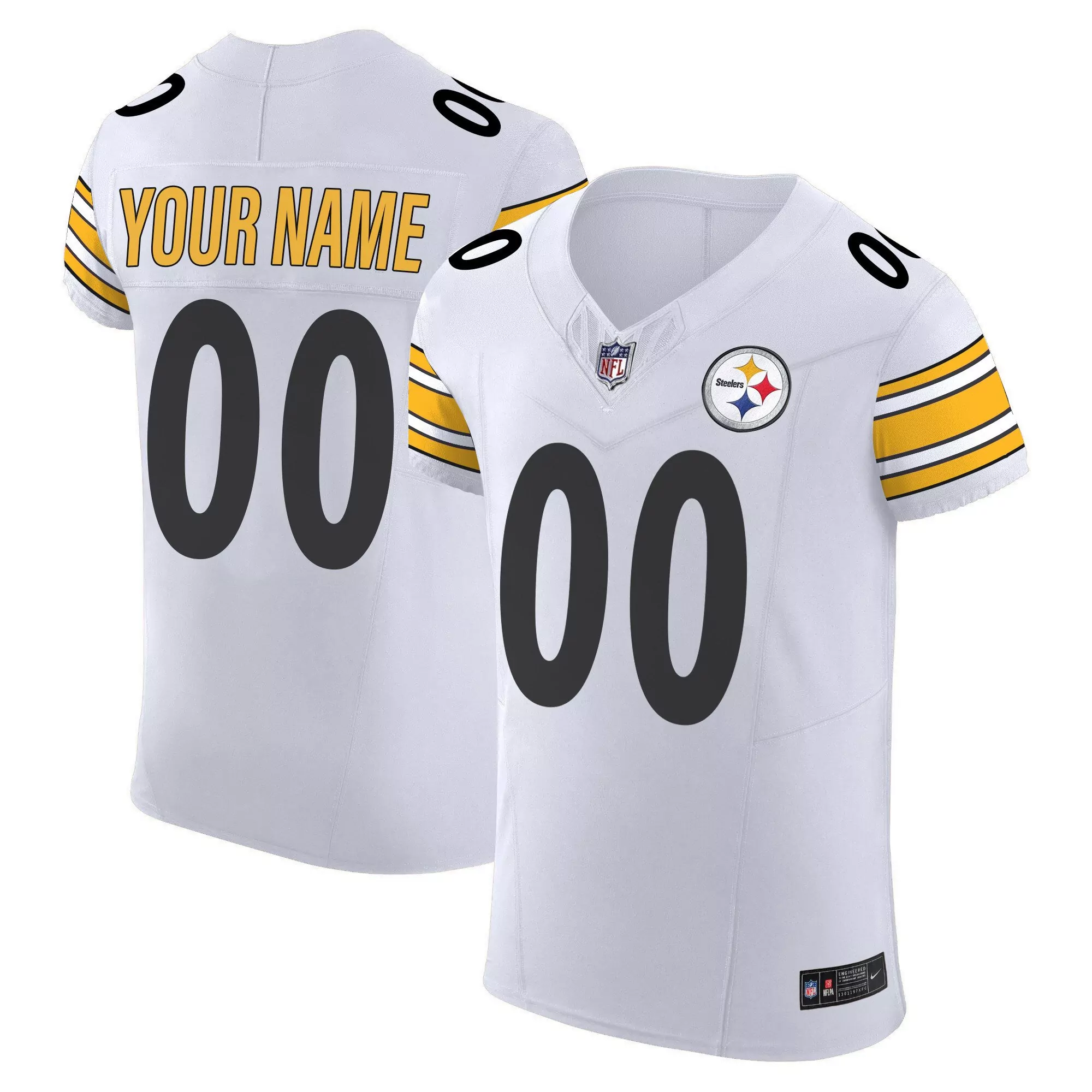 white youth pittsburgh steelers vapor elite custom jersey all stitched