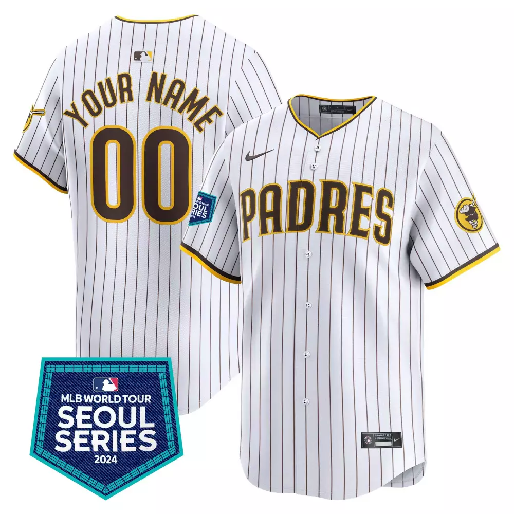 white youth san diego padres 2024 tony gwynn robinson patch vapor premier limited custom jersey all stitched