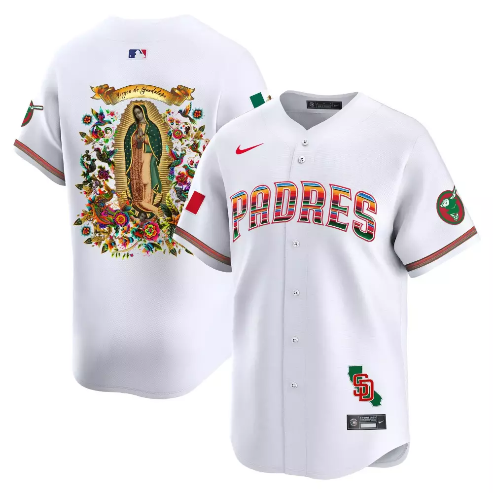 white youth san diego padres mexico guadalupe vapor premier limited jersey printed