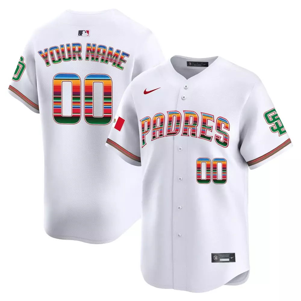 white youth san diego padres mexico guadalupe vapor premier limited jersey printed