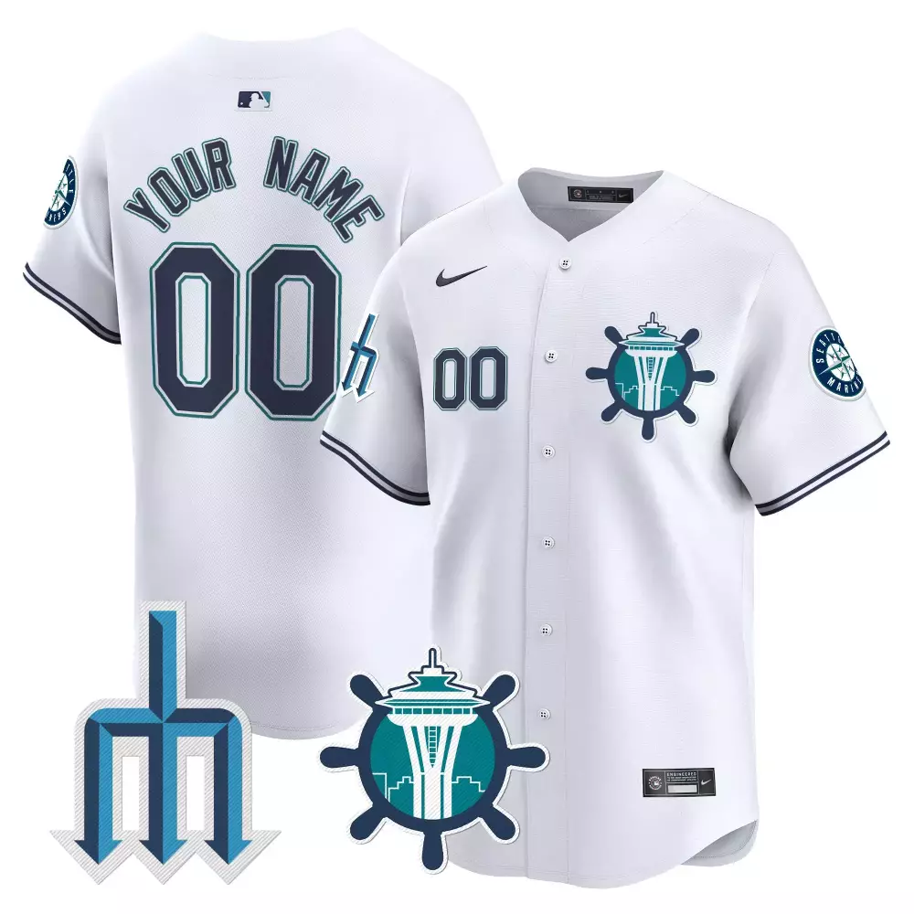 white youth seattle mariners bubblegum pink vapor premier limited custom jersey all stitched
