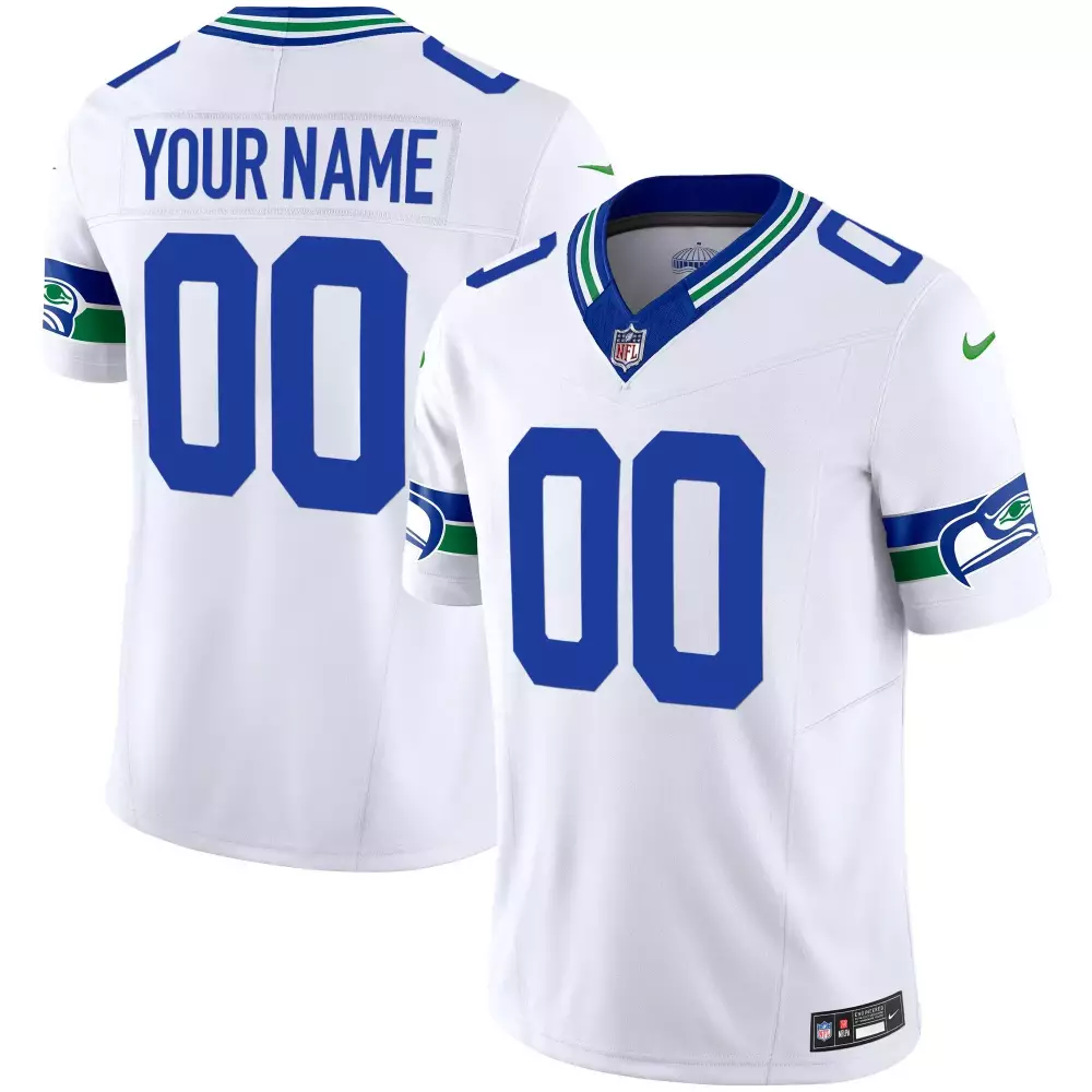 white youth seattle seahawks throwback gold vapor limited custom jersey v2 all stitched