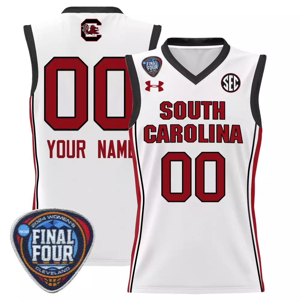 white women south carolina gamecocks 2024 national champions basketball custom jersey v2 women patch all stitched