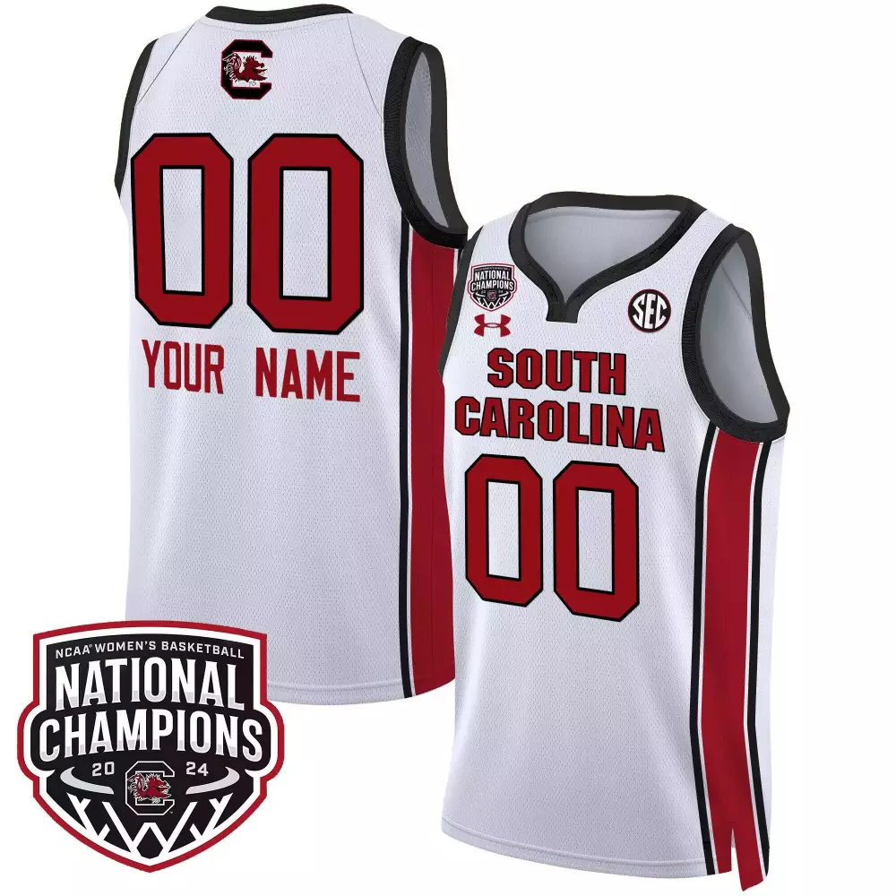 white youth south carolina gamecocks 2024 national champions baseball custom jersey women patch all stitched