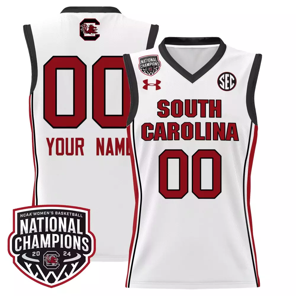 white youth south carolina gamecocks 2024 national champions baseball custom jersey women patch all stitched