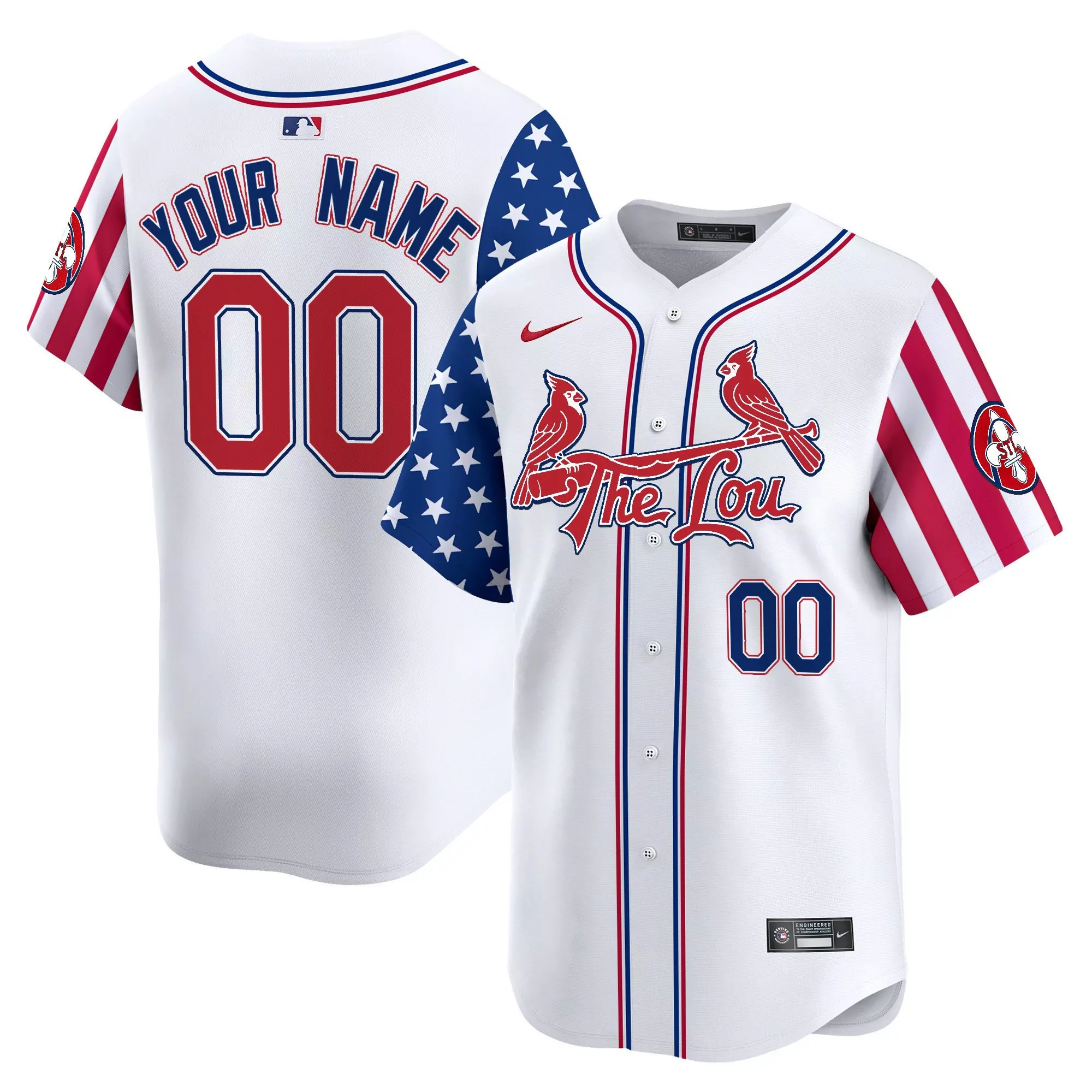 white youth st louis cardinals 2024 city connect vapor premier limited custom jersey all stitched