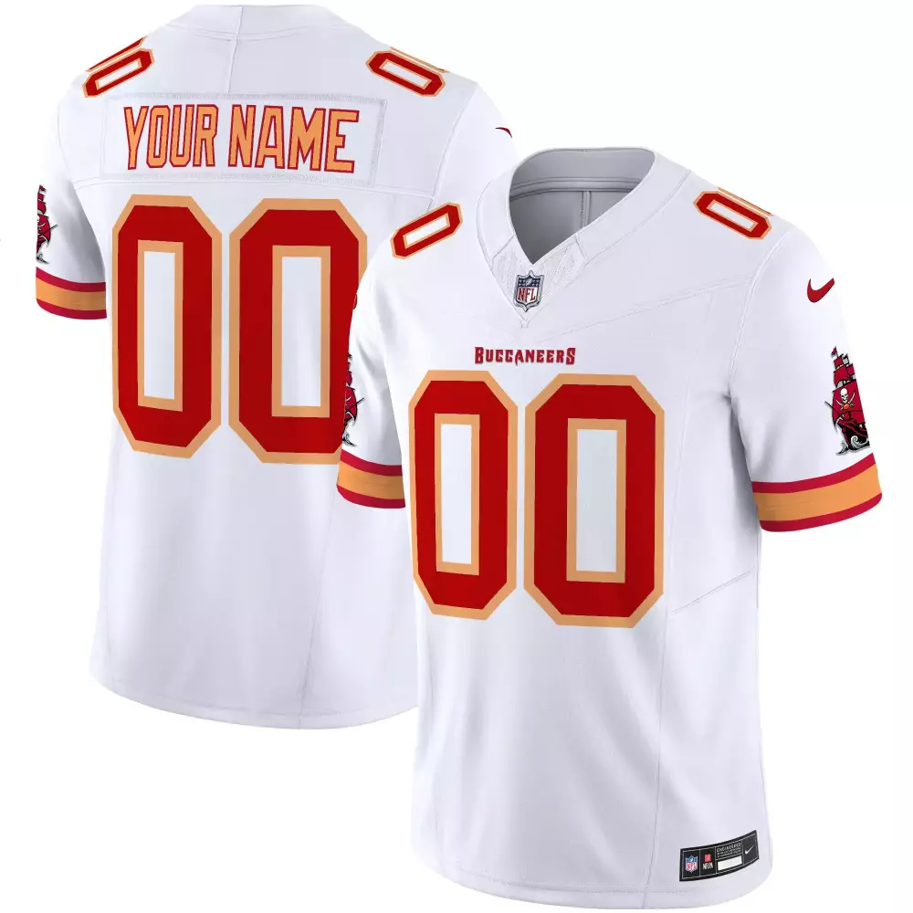 white youth tampa bay buccaneers throwback vapor limited custom jersey v3 all stitched