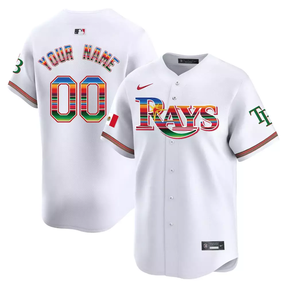 white youth tampa bay rays mexico vapor premier limited custom jersey all stitched