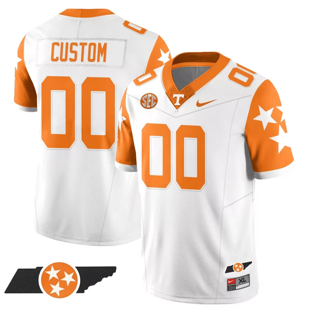 white youth tennessee volunteers 2023 alternate vapor limited custom jersey v4 all stitched