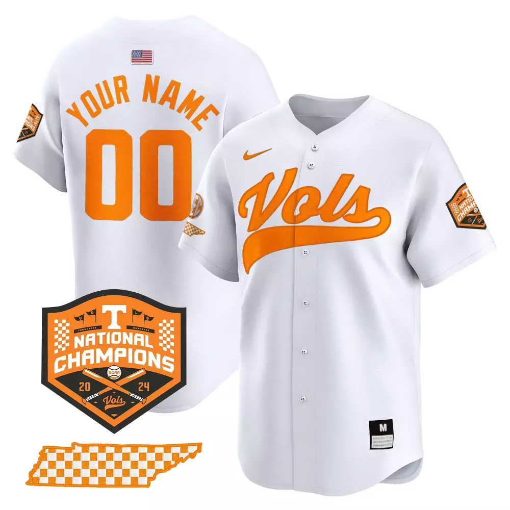 white youth tennessee volunteers 2023 alternate vapor limited custom jersey v4 all stitched
