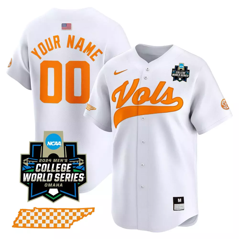 white youth tennessee volunteers 2023 alternate vapor limited custom jersey v4 all stitched