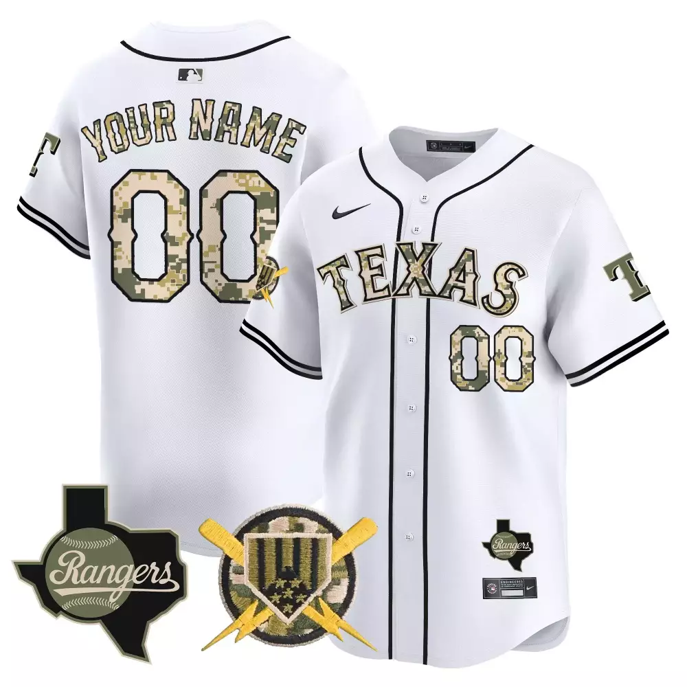 white youth texas rangers 2024 independence day vapor premier limited custom jersey v2 all stitched