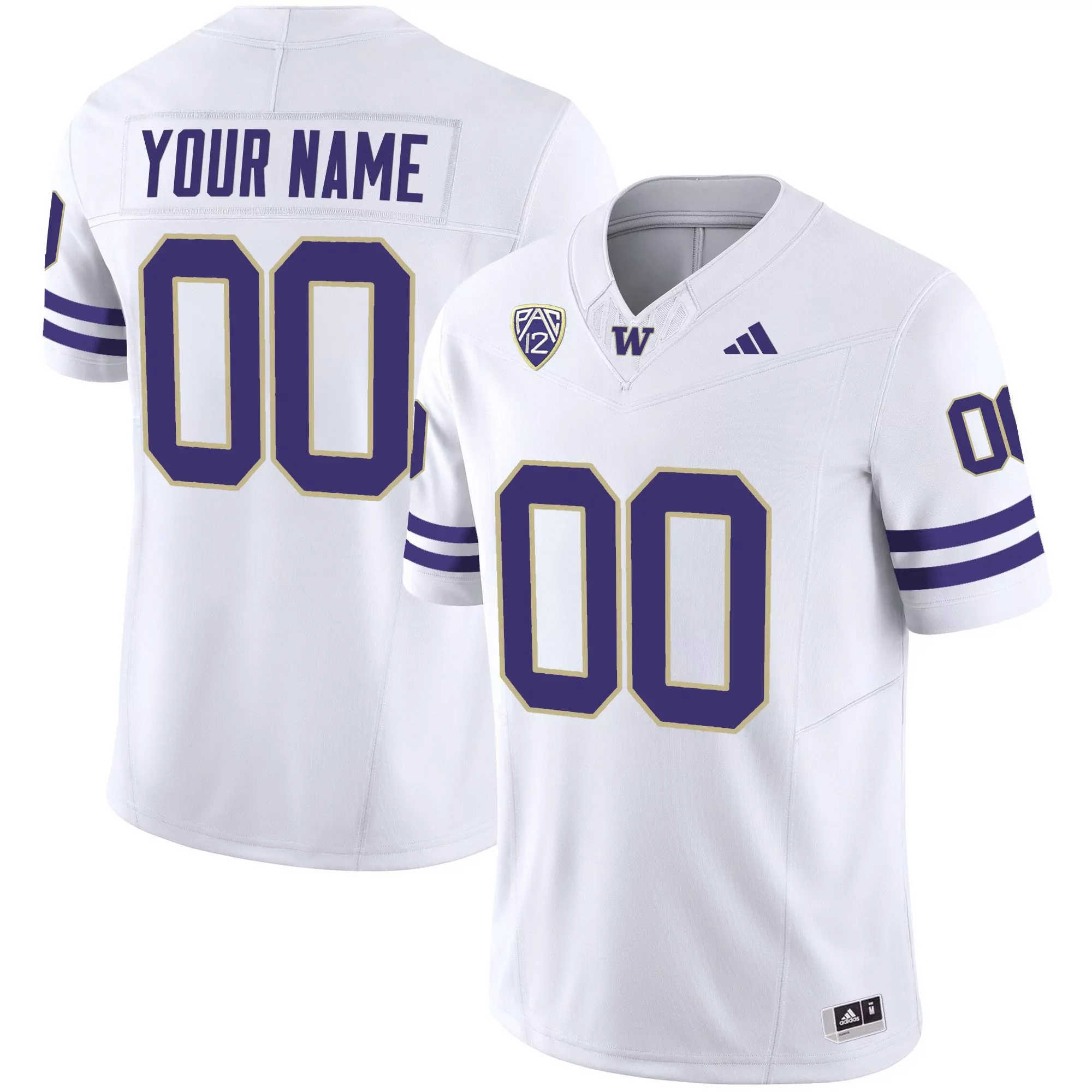 white youth washington huskies 2024 vapor limited custom jersey v3 all stitched
