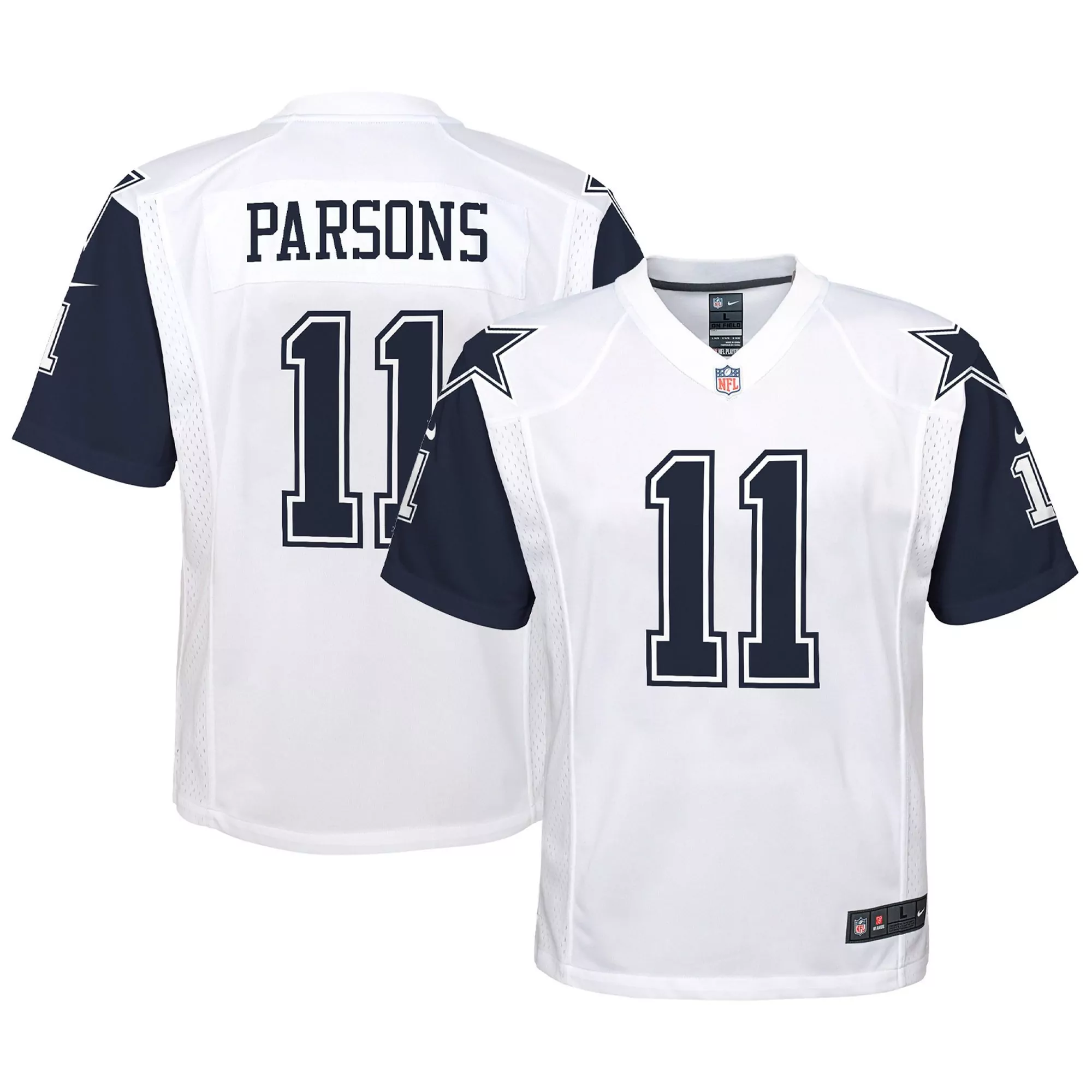 whitenavy youth micah parsons dallas cowboys jersey