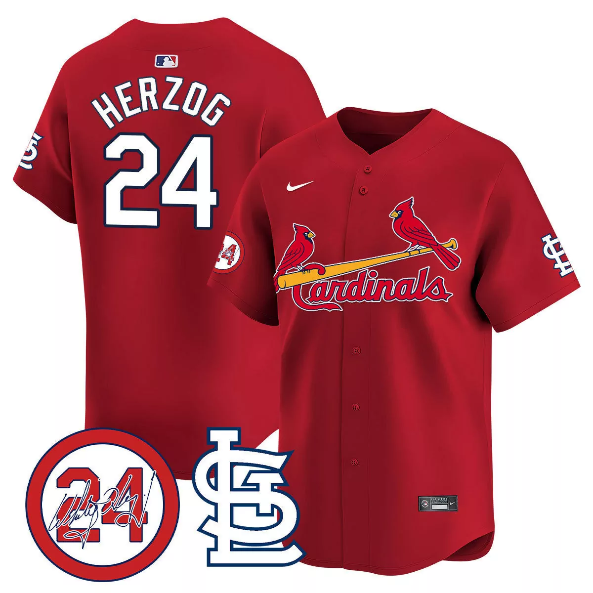 whitey herzog red mens st louis cardinals 2024 independence day vapor premier limited jersey all stitched
