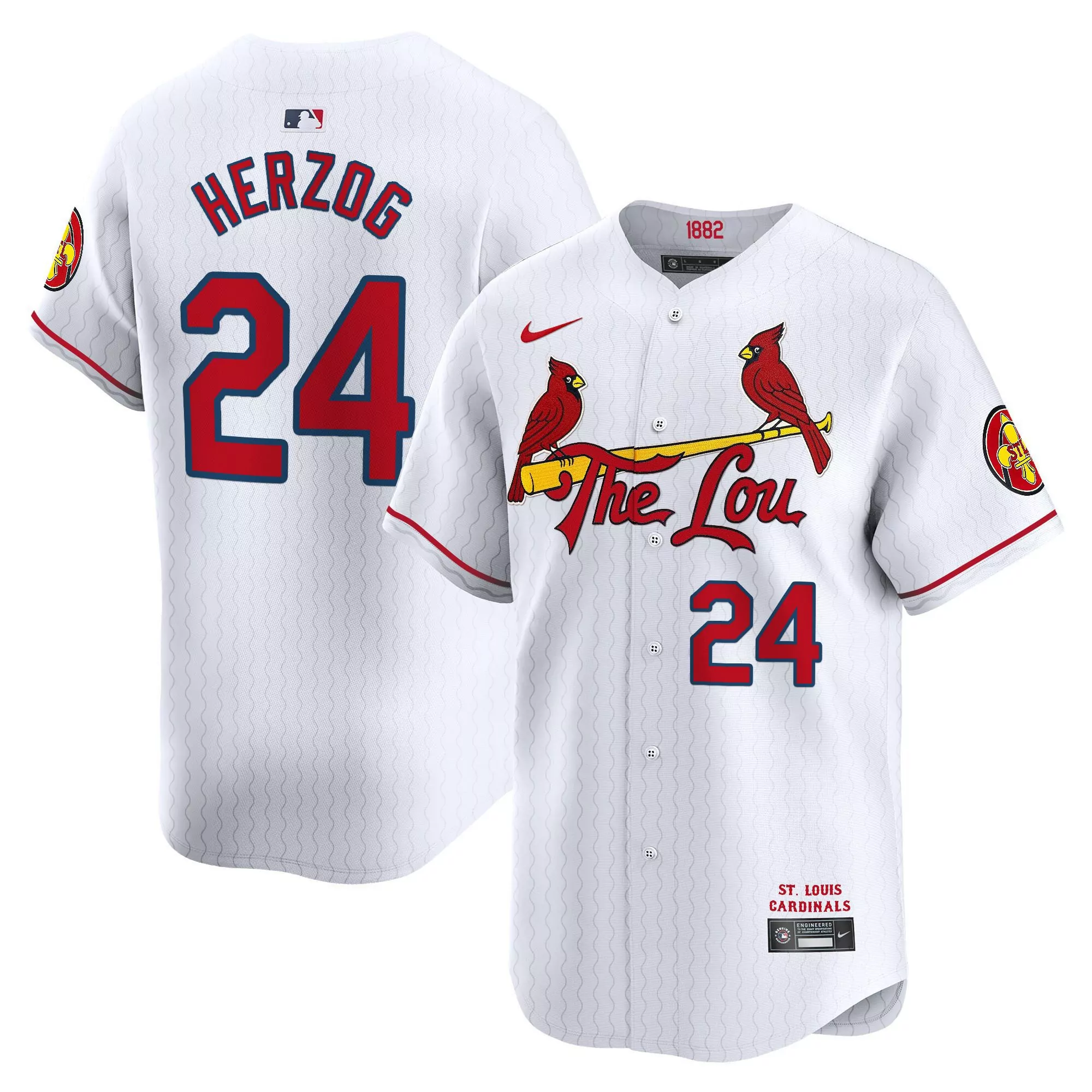 whitey herzog white gold mens st louis cardinals memorial vapor premier limited jersey all stitched