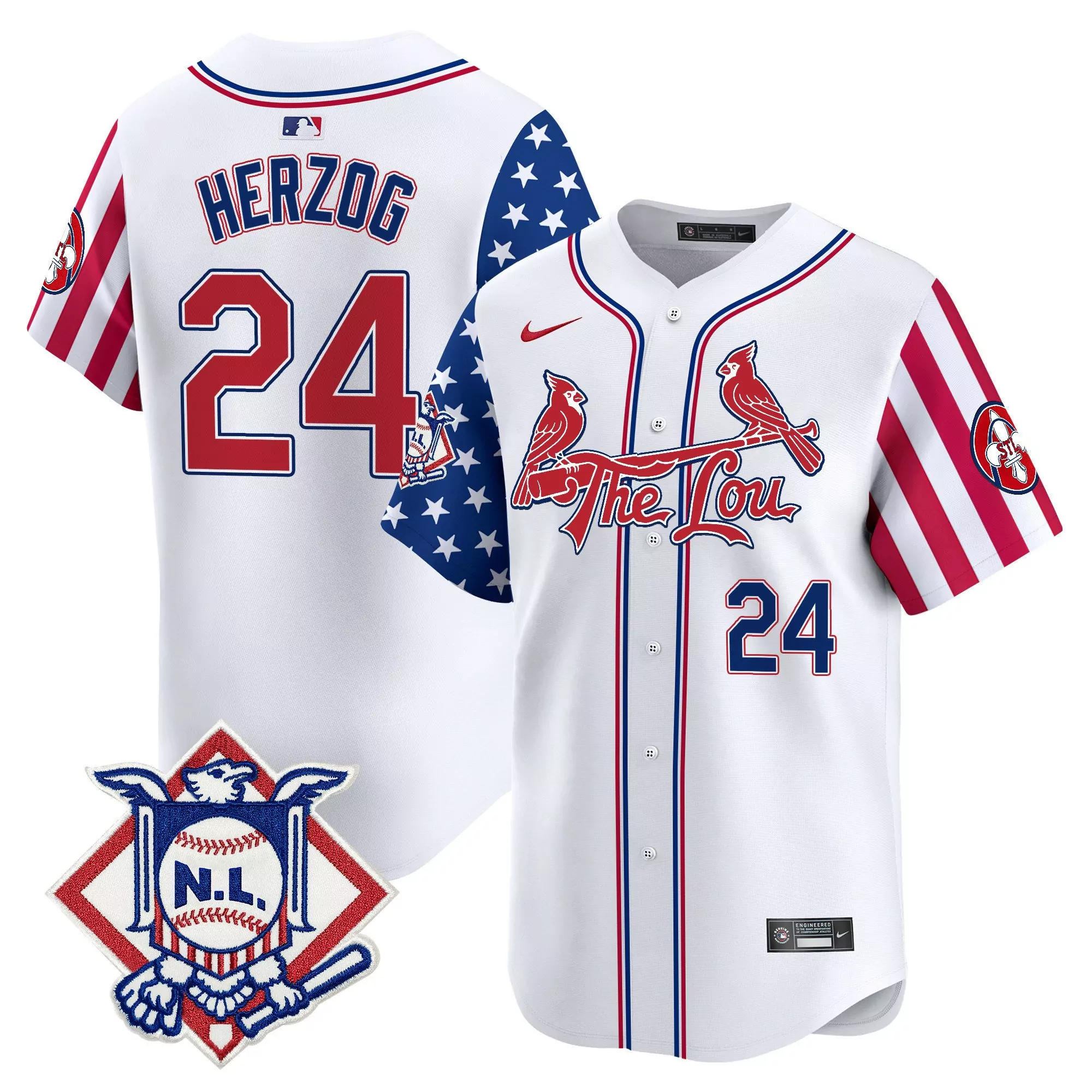 whitey herzog white mens st louis cardinals 2024 fourth of july vapor premier limited jersey all stitched