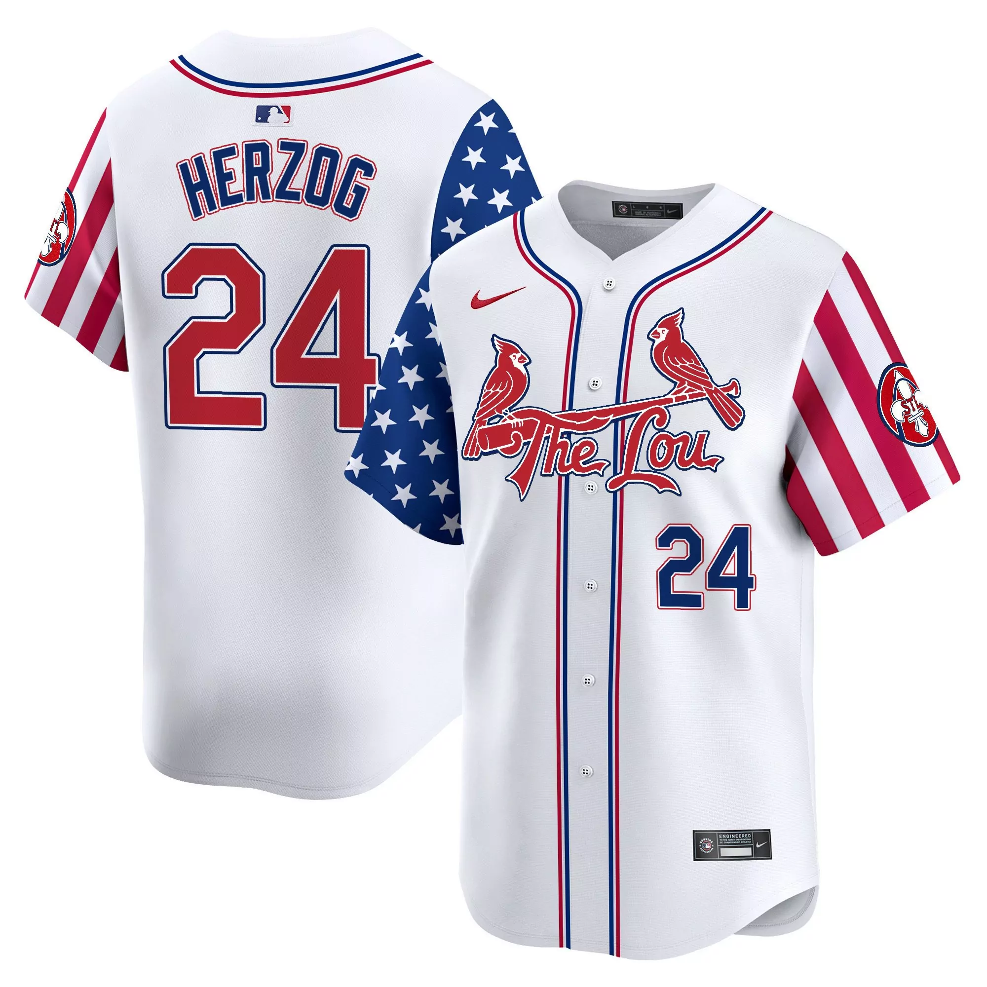 whitey herzog white mens st louis cardinals 2024 fourth of july vapor premier limited jersey all stitched