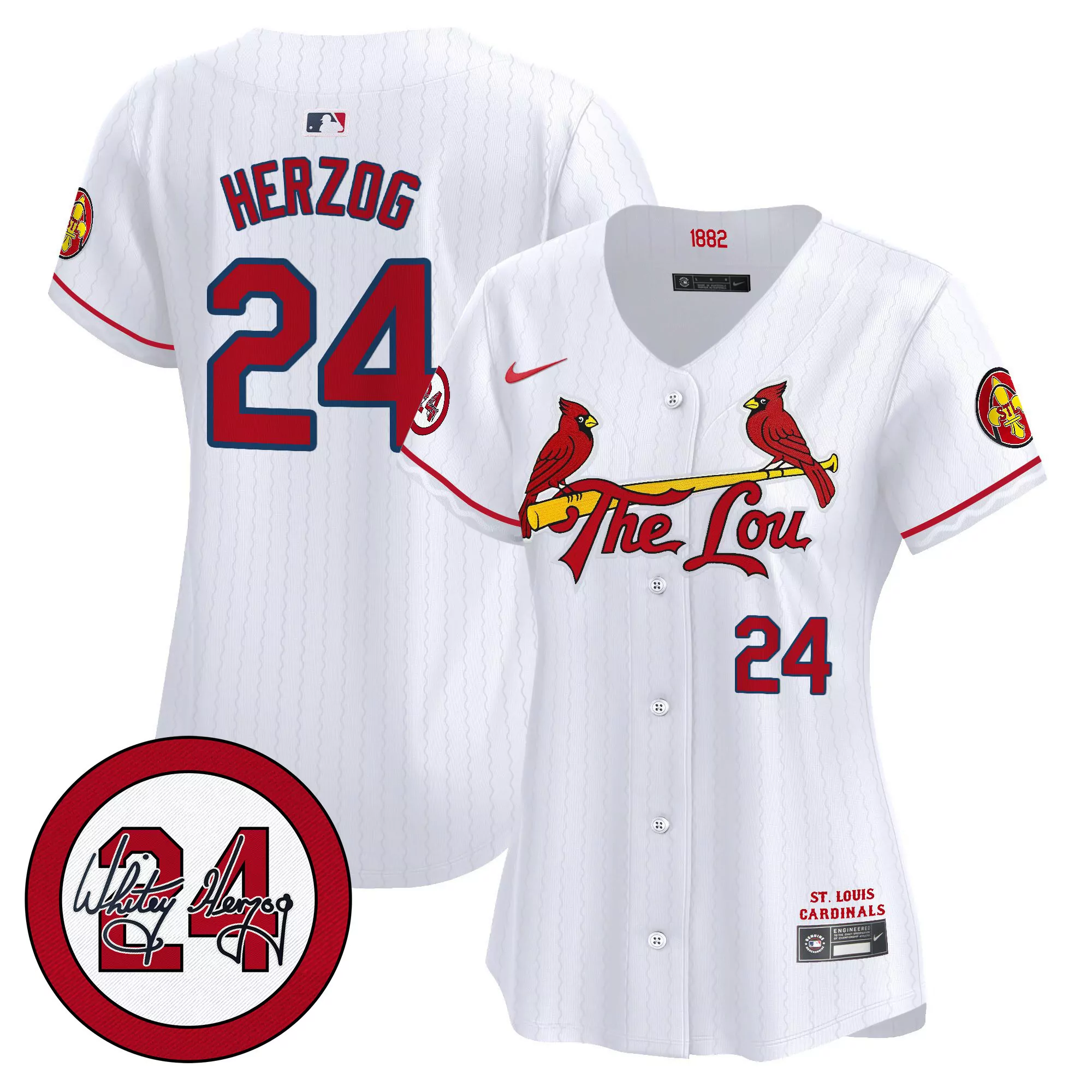whitey herzog white unisex st louis cardinals bubblegum pink vapor premier limited jersey all stitched