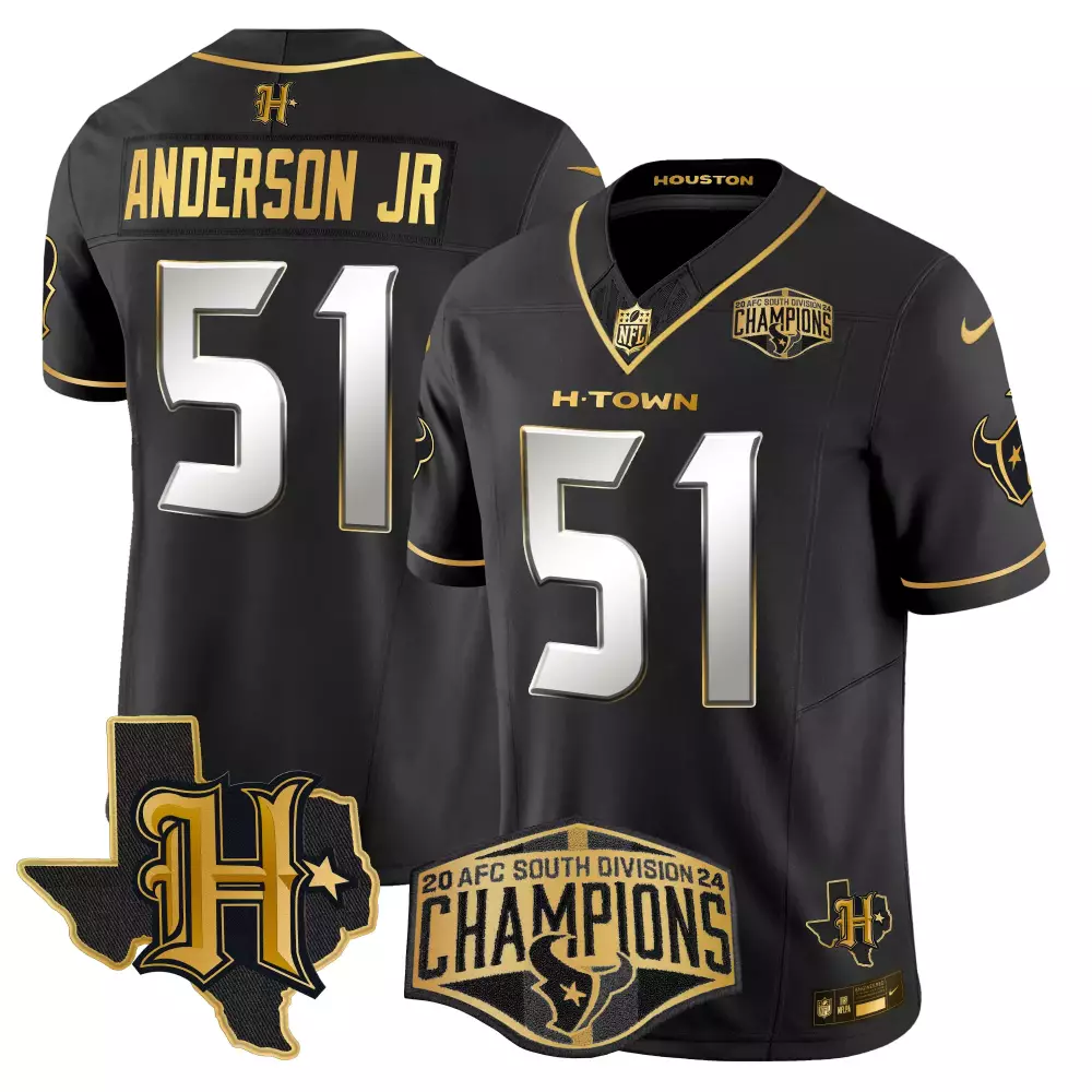 will anderson jr black gold womens houston texans gold vapor limited jersey all stitched