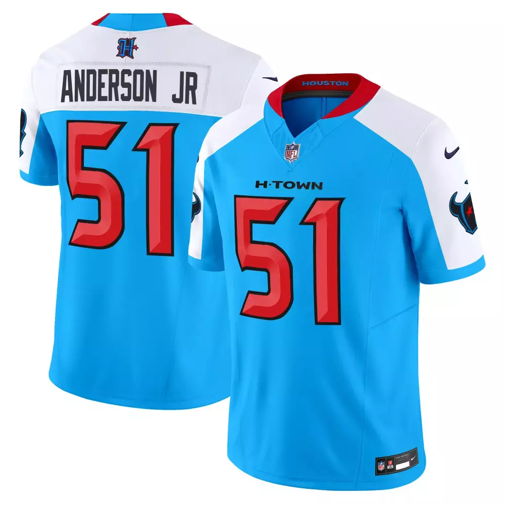 will anderson jr blue alternate mens houston texans 2024 vapor hand warmer jersey all stitched